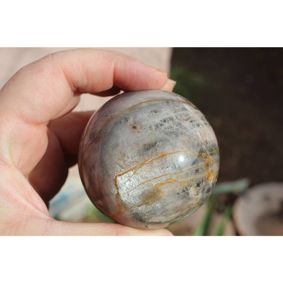 Black Moon stone Sphere divine feminine - Picture 1 of 6
